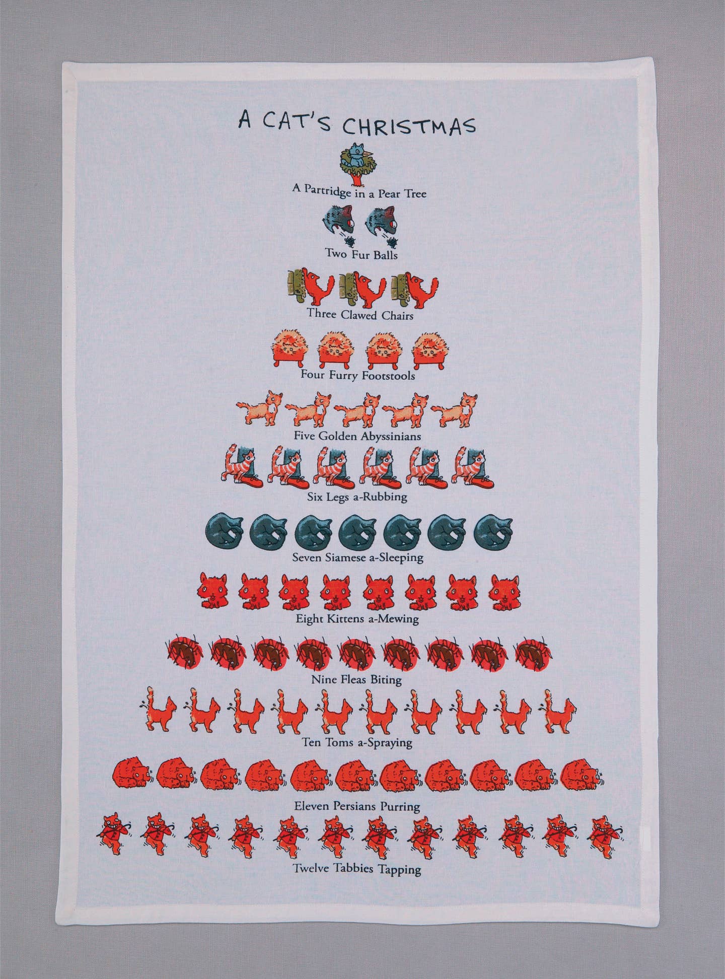 A Cat's Christmas Kitchen Towel