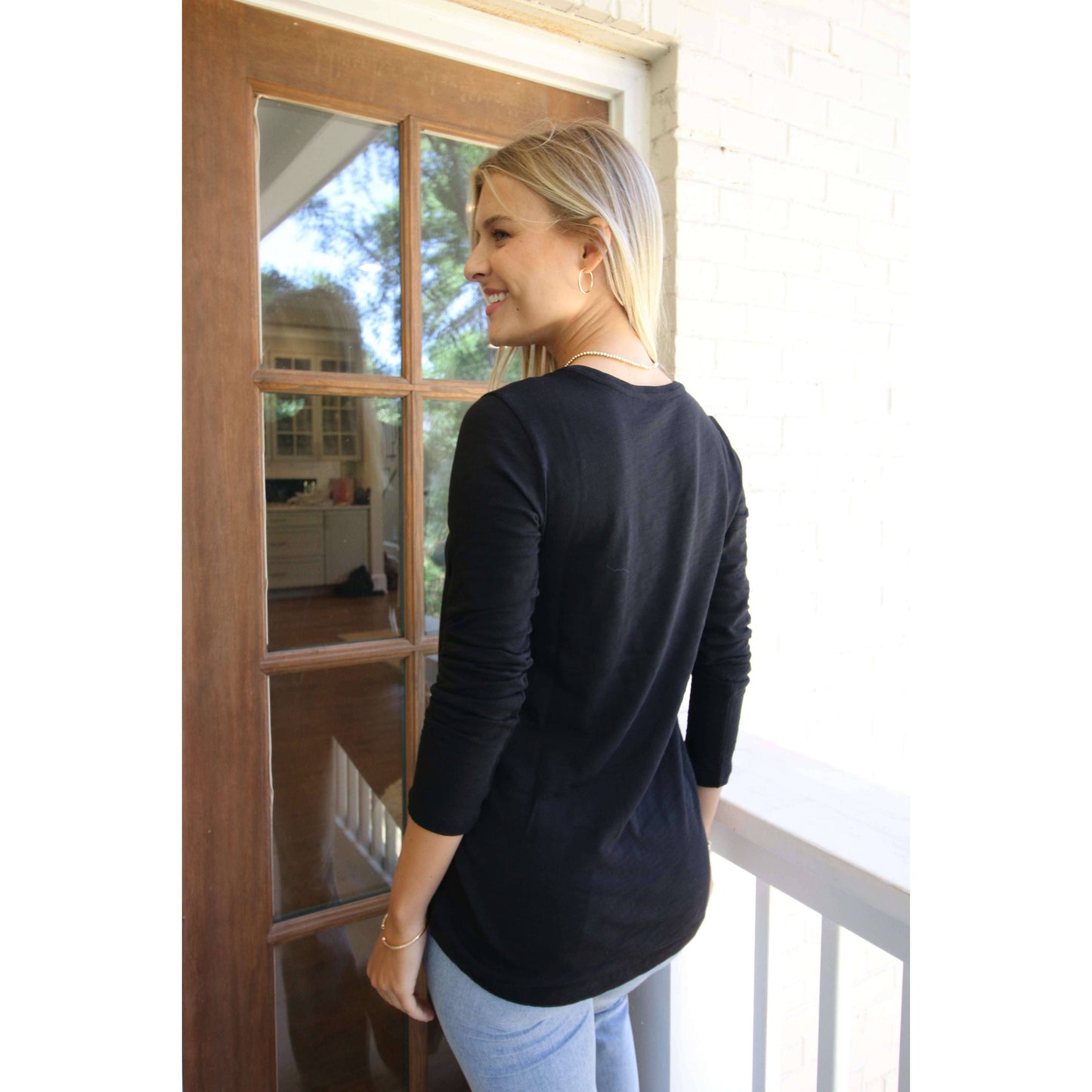 Long Sleeve CYA V-Neck Slub Tee