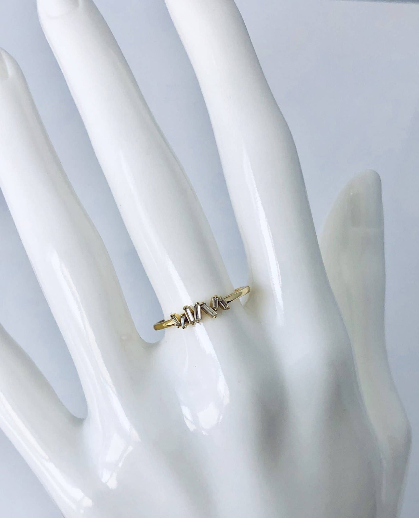 Baguette Cluster Ring