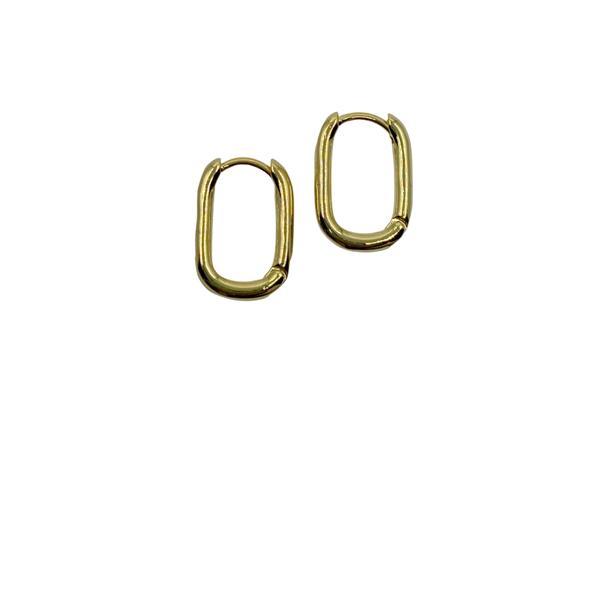Small Plated Athena Oval Hoops