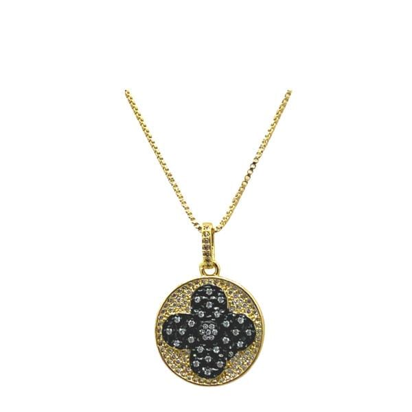 Athena Black Clover Necklace