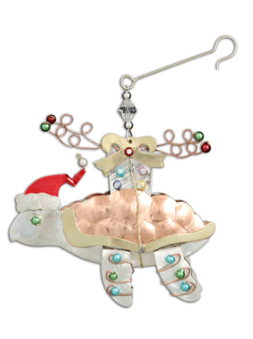 Santa Sea Turtle Ornament