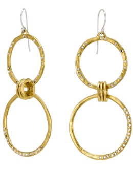 Waxing Poetic - Amity Double Drop Hoop Earrings