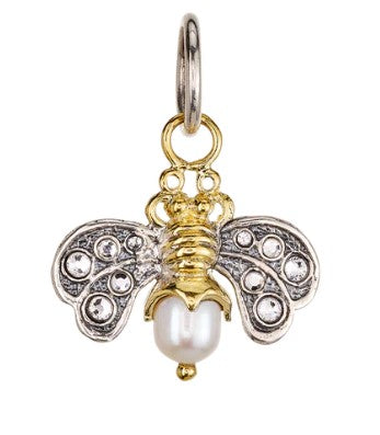 Waxing Poetic - Crystal Honeypearl Bee Charm