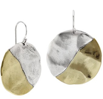 Waxing Poetic - Slant Disc Earrings