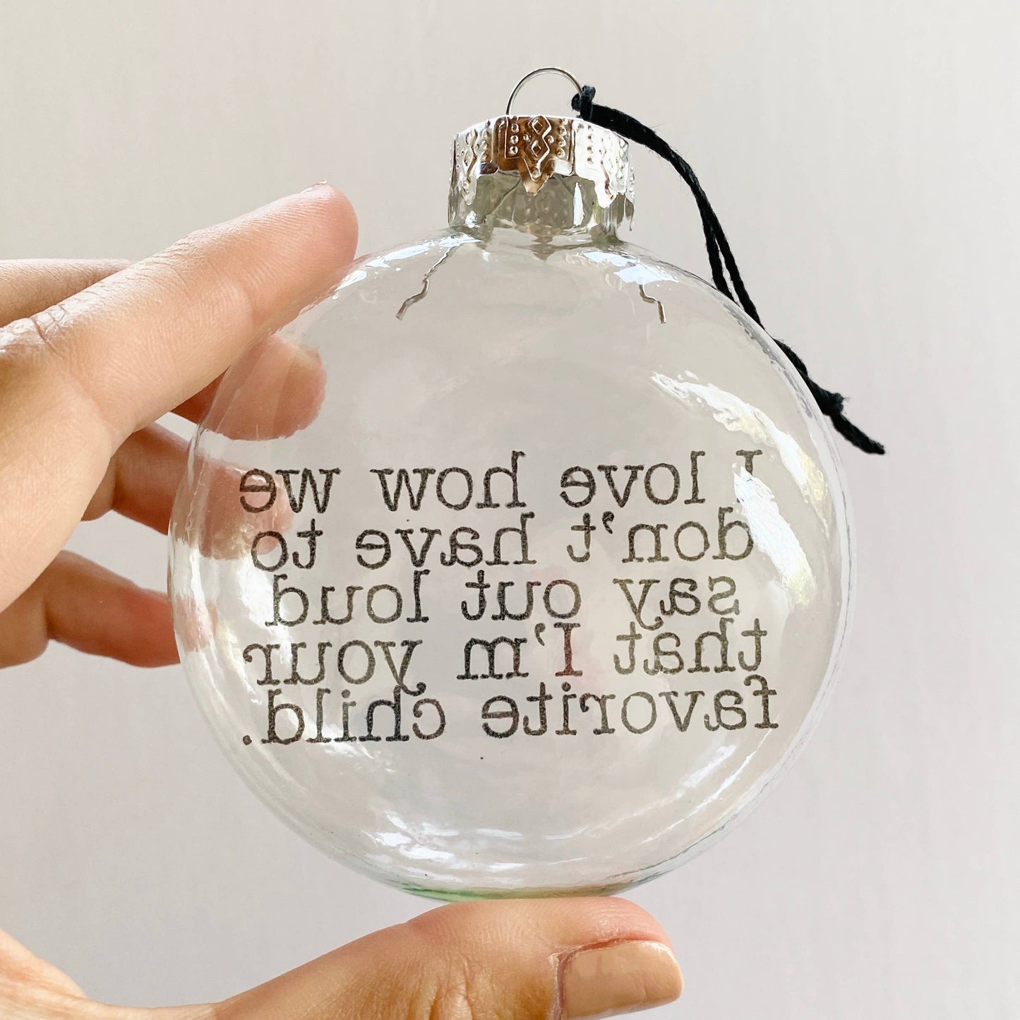 Favorite Child See-Through Glass Holiday Ornament