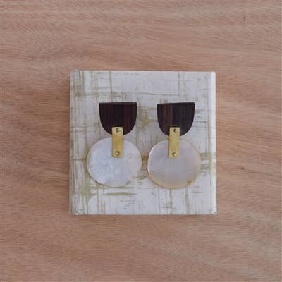 Portal Earring - Round, Brass