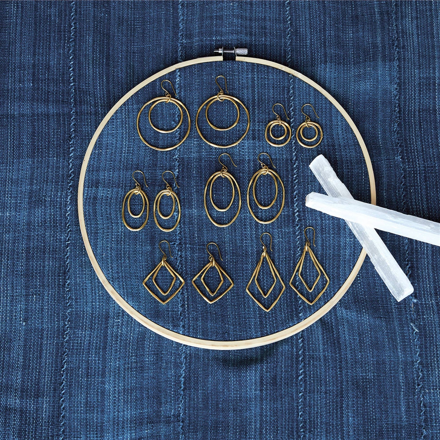 Gemini Earrings, Oval, Lrg