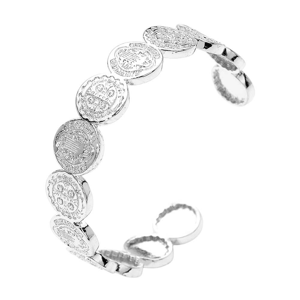 Coin Motif Cuff Bracelet