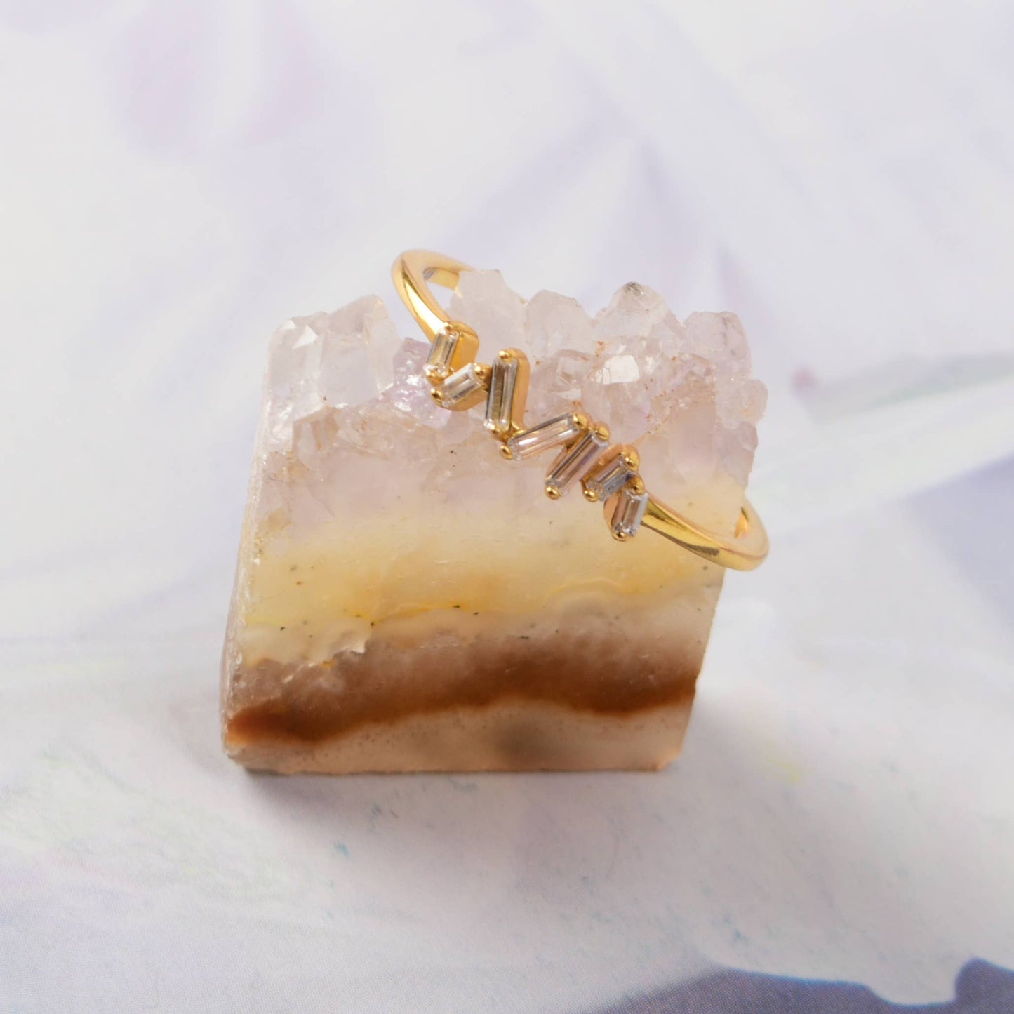 Baguette Cluster Ring