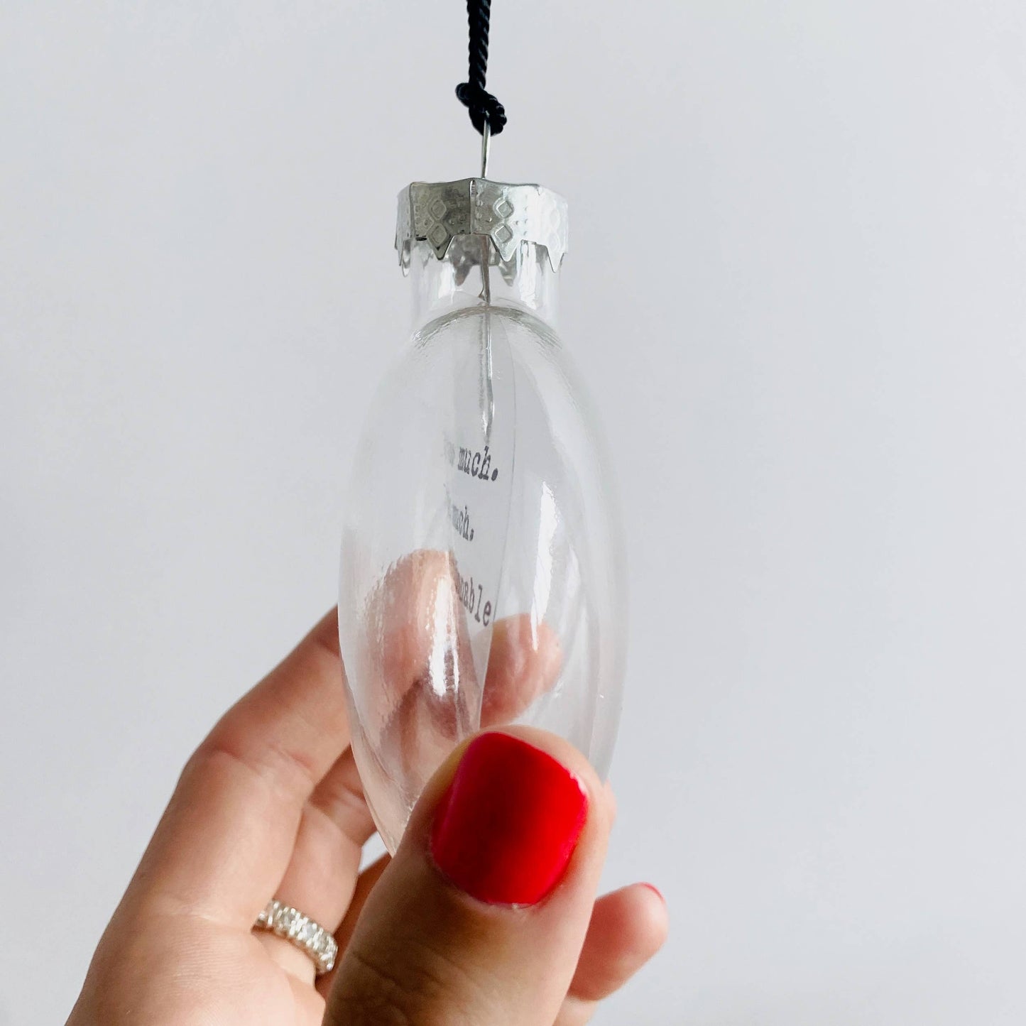 Cuss Friendship See-Through Glass Holiday Ornament