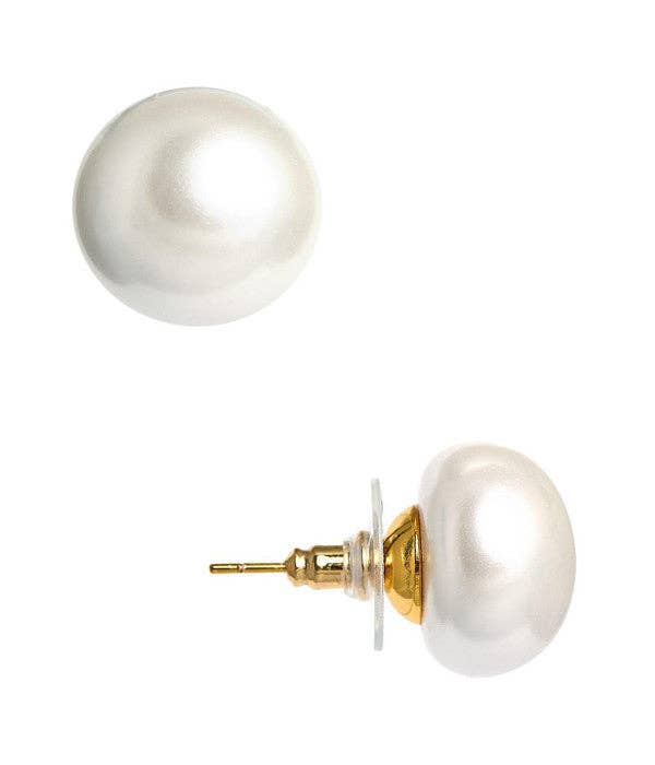 Barrett Pearl Stud Earrings - 18mm