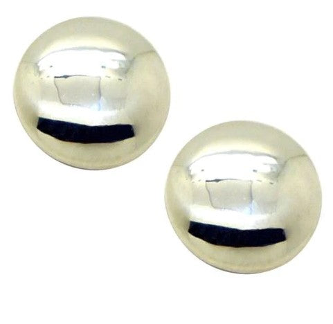 Simon Sebbag - Silver Button Earrings - Pierced