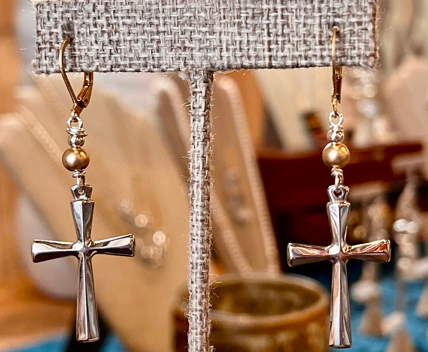 Cross Check Earrings