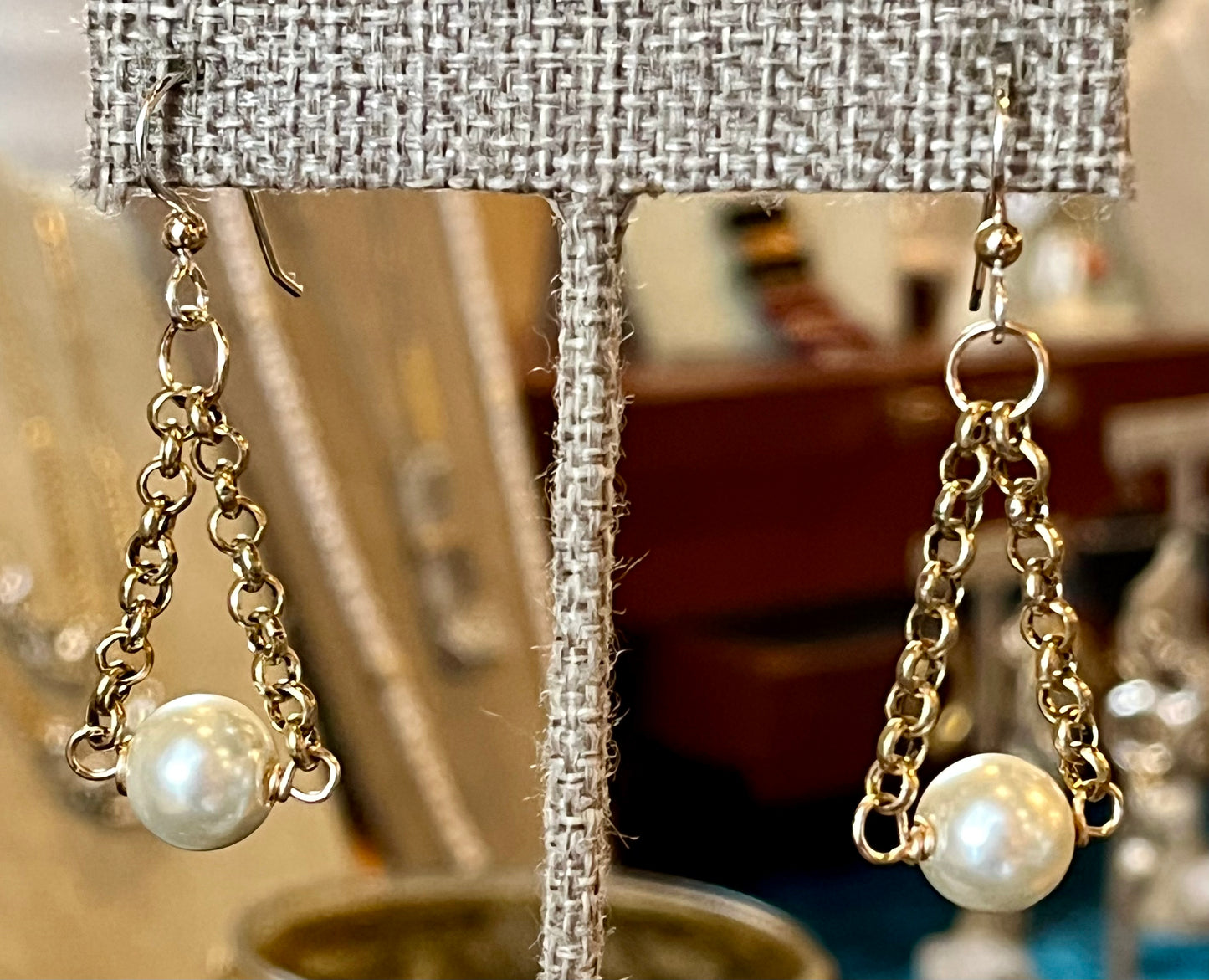 Pearl in Chains Earrings
