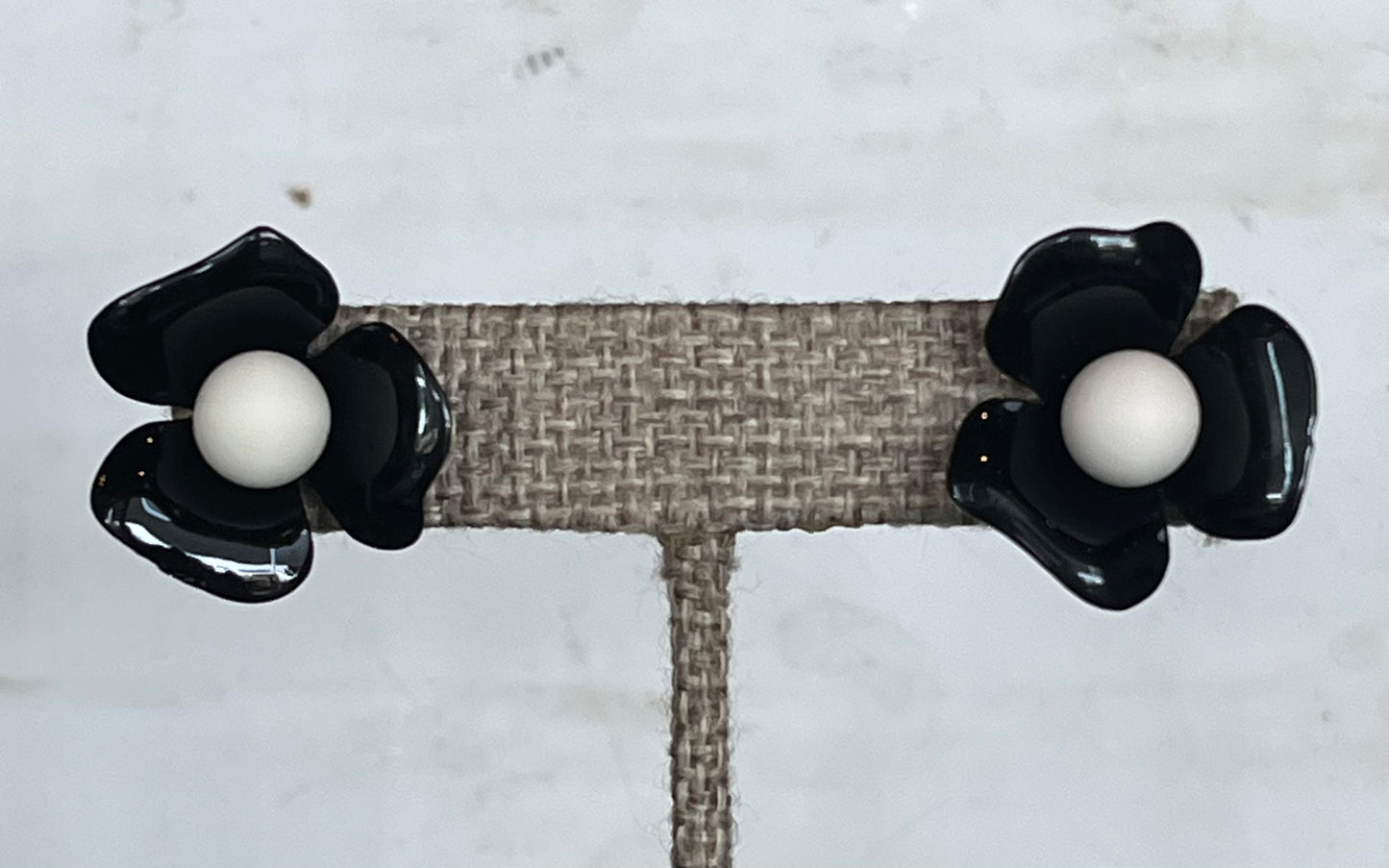 Black Flower Earrings