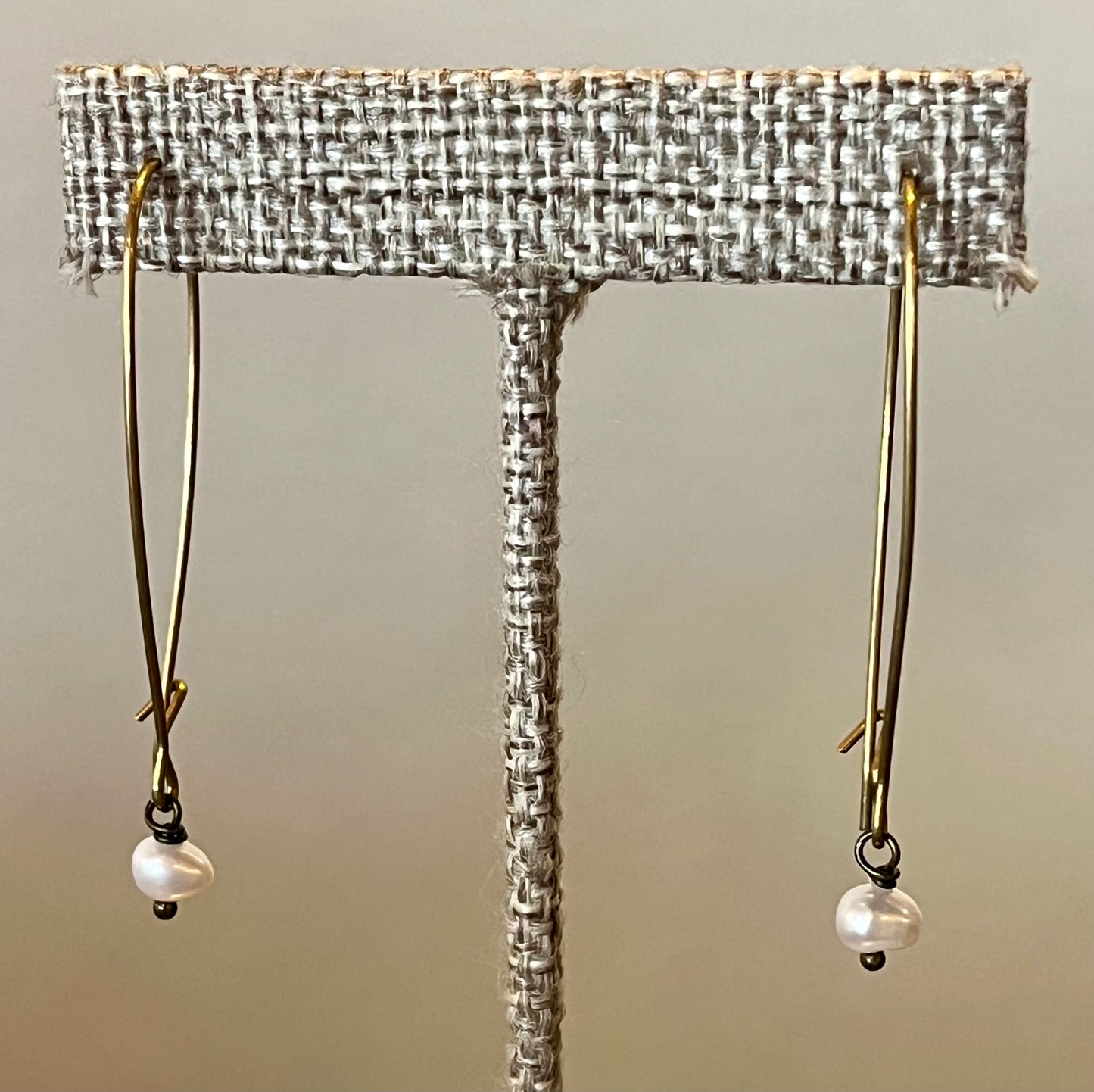 Long Simple Pearl Earrings
