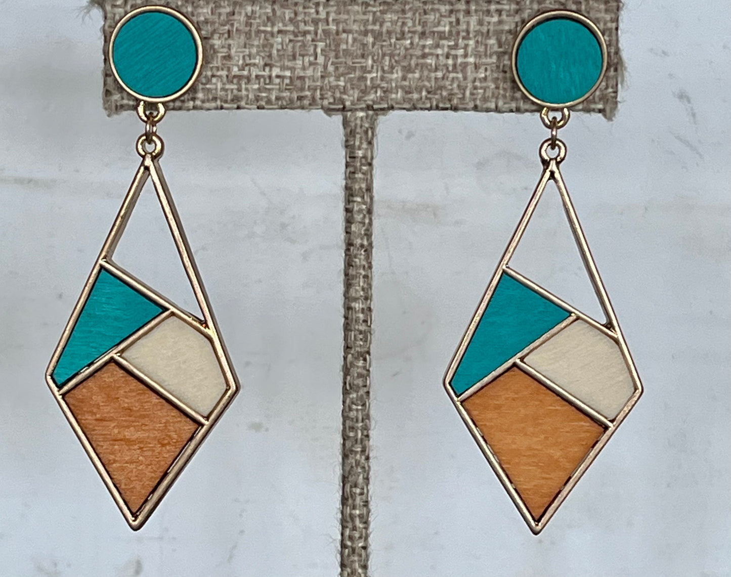 Diamond Geometric Earrings