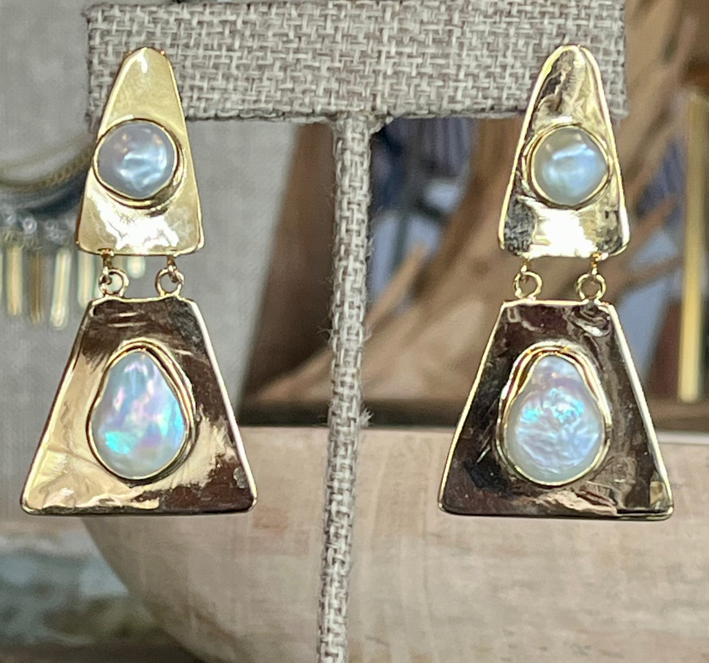 Pearl Eyed Earrings