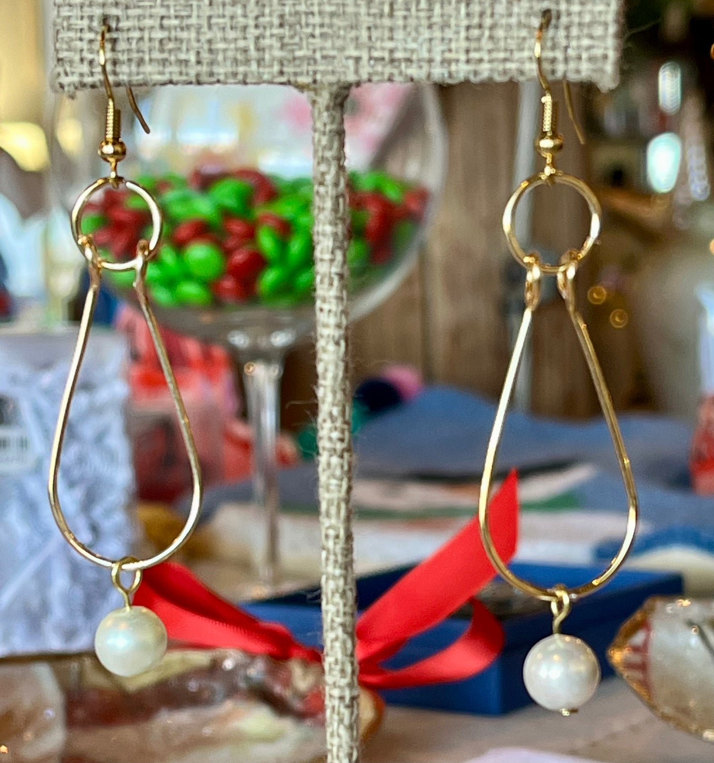 LG Teardrop Pearl Earrings