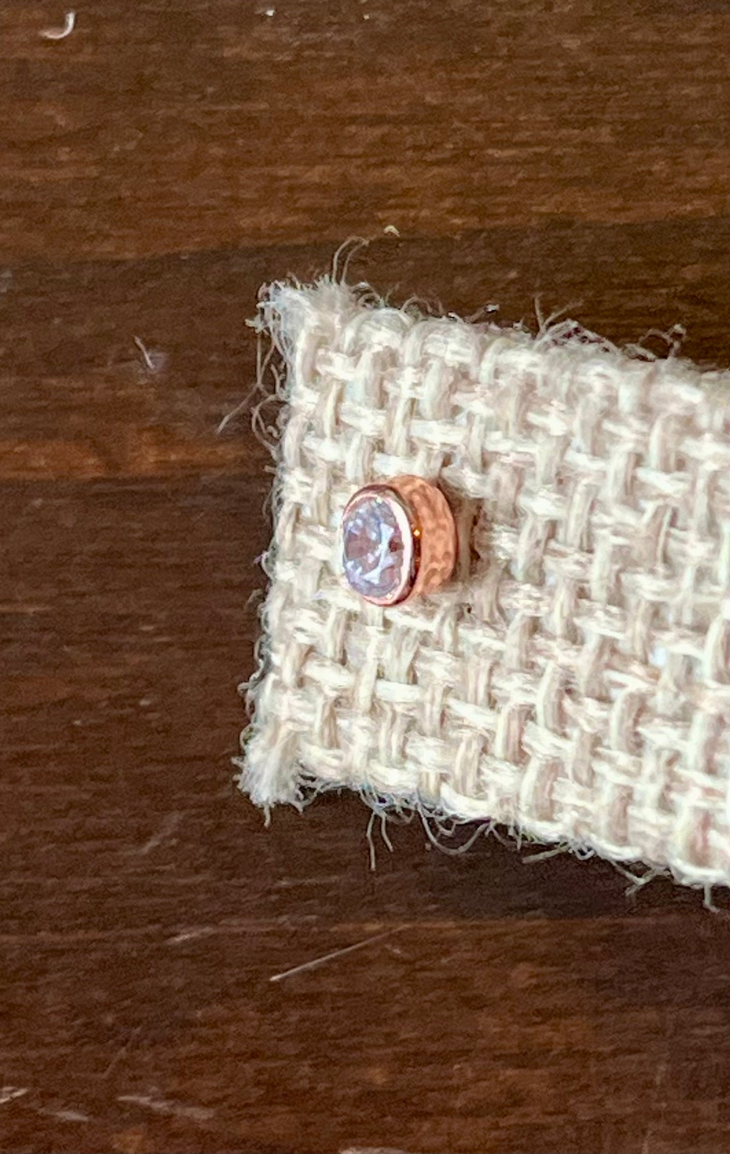 Rose Gold Bezel Set CZ Stud Earrings