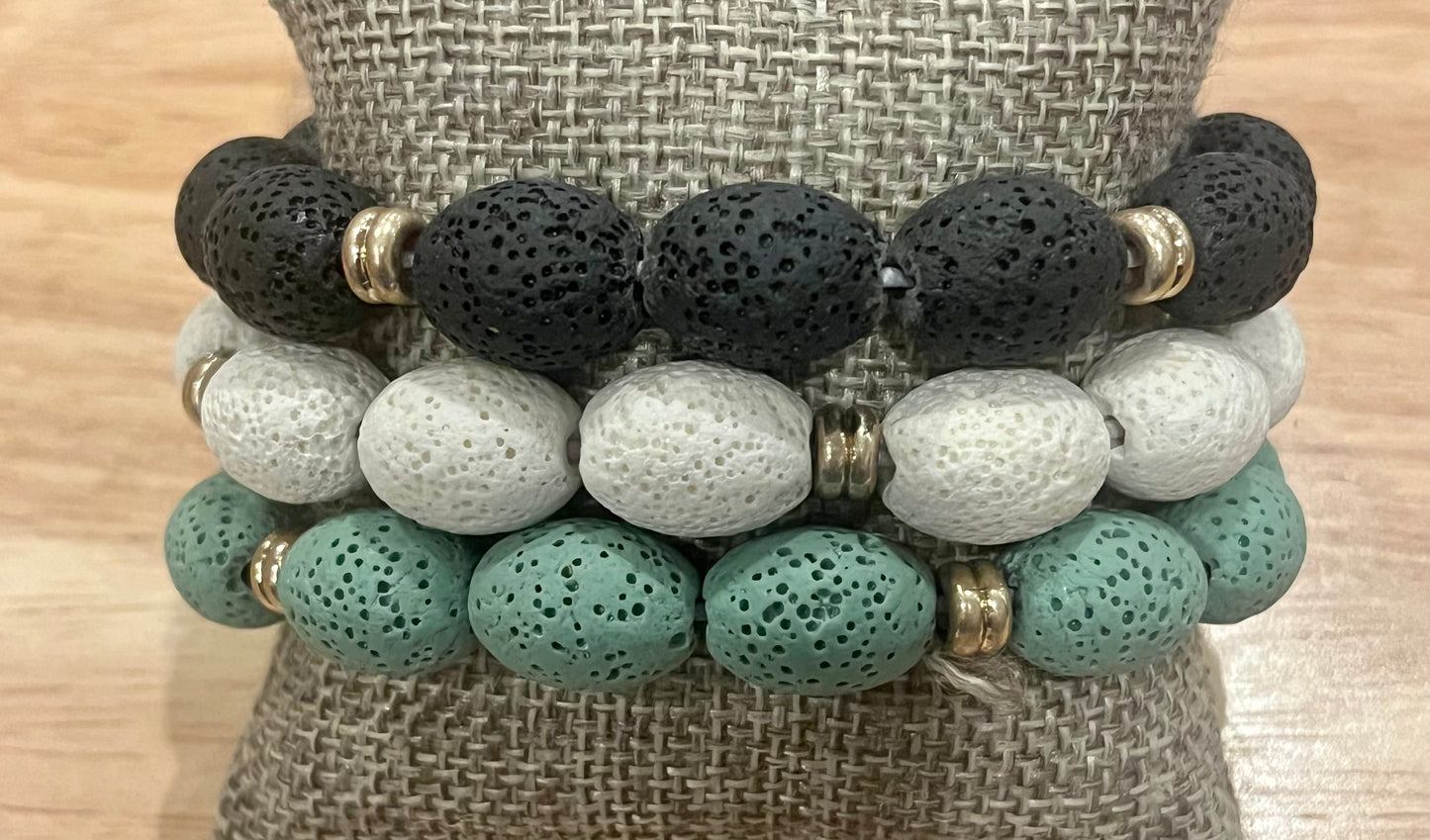Oval Lava Rock Bracelet