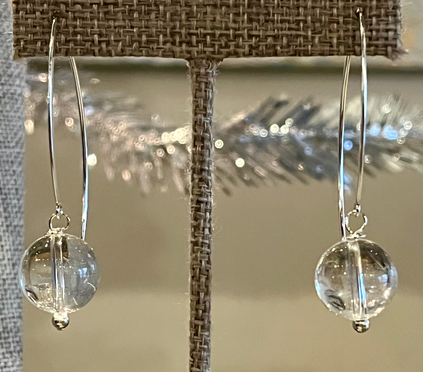 Big Clear Acrylic Bead Earrings