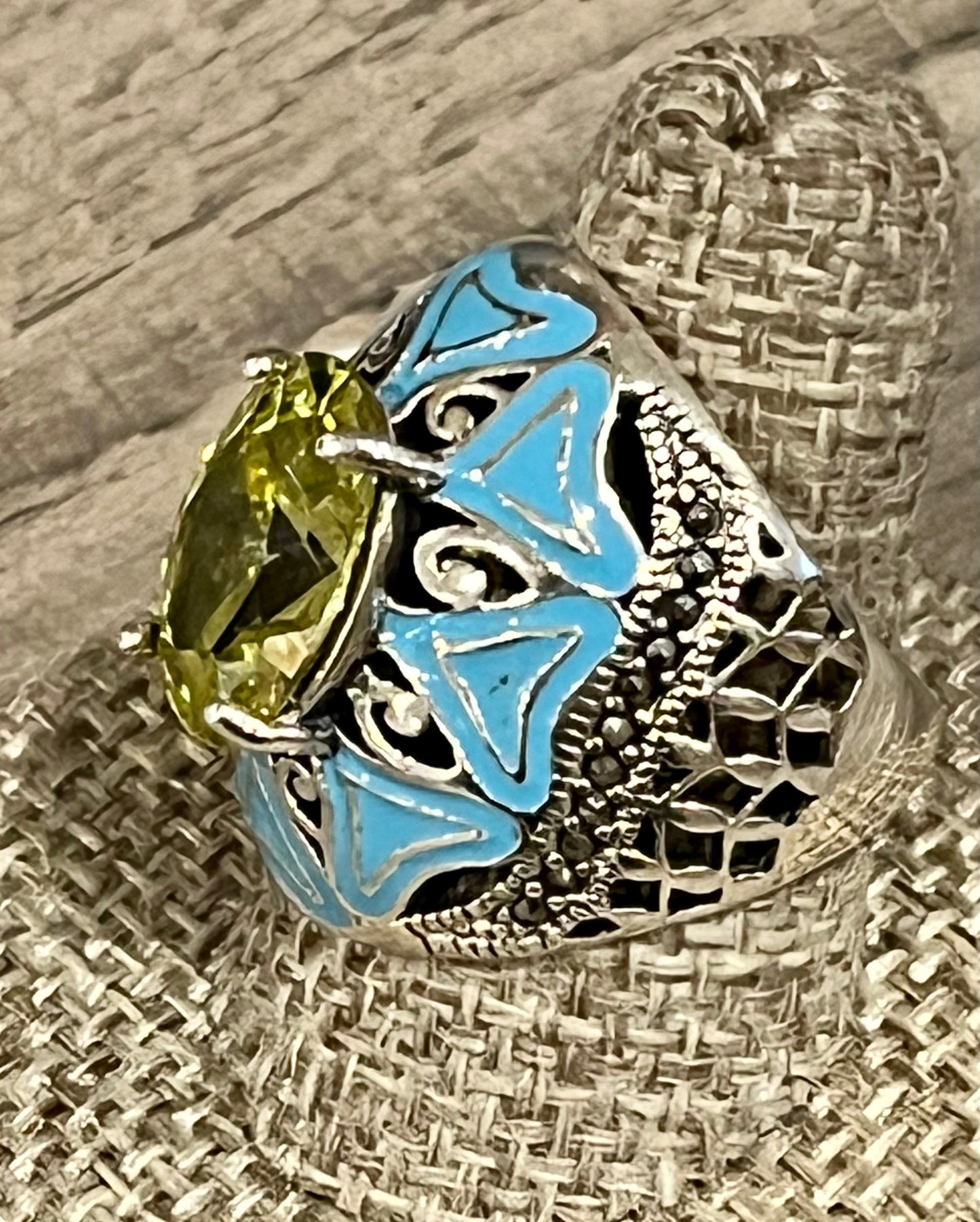 Blue Orchid Ring