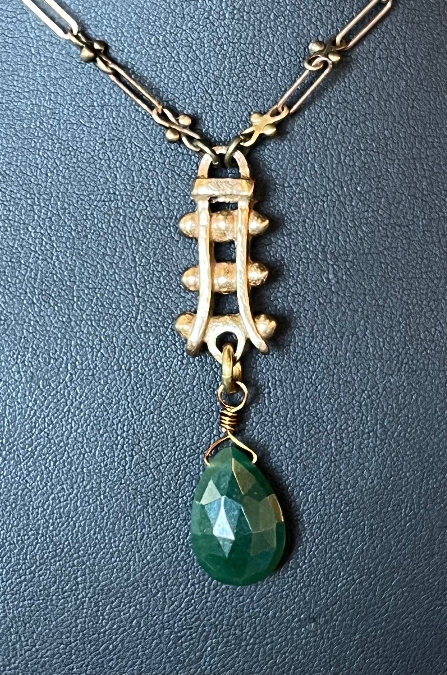 Lock & Key - Pagoda with Green Aventurine Necklace