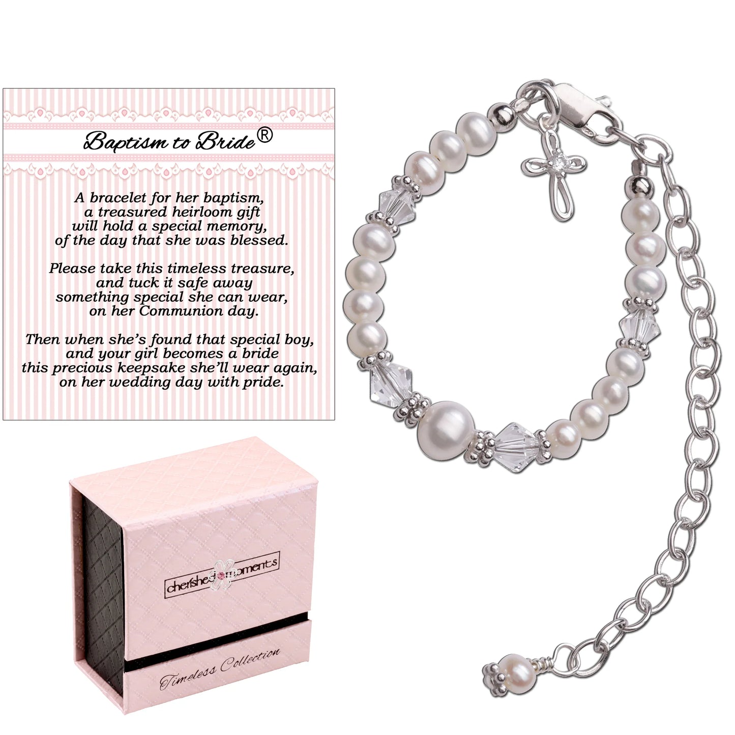 Baptism to Bride Sterling Silver Bracelet