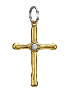 Waxing Poetic - Cross with Pearl Pendant