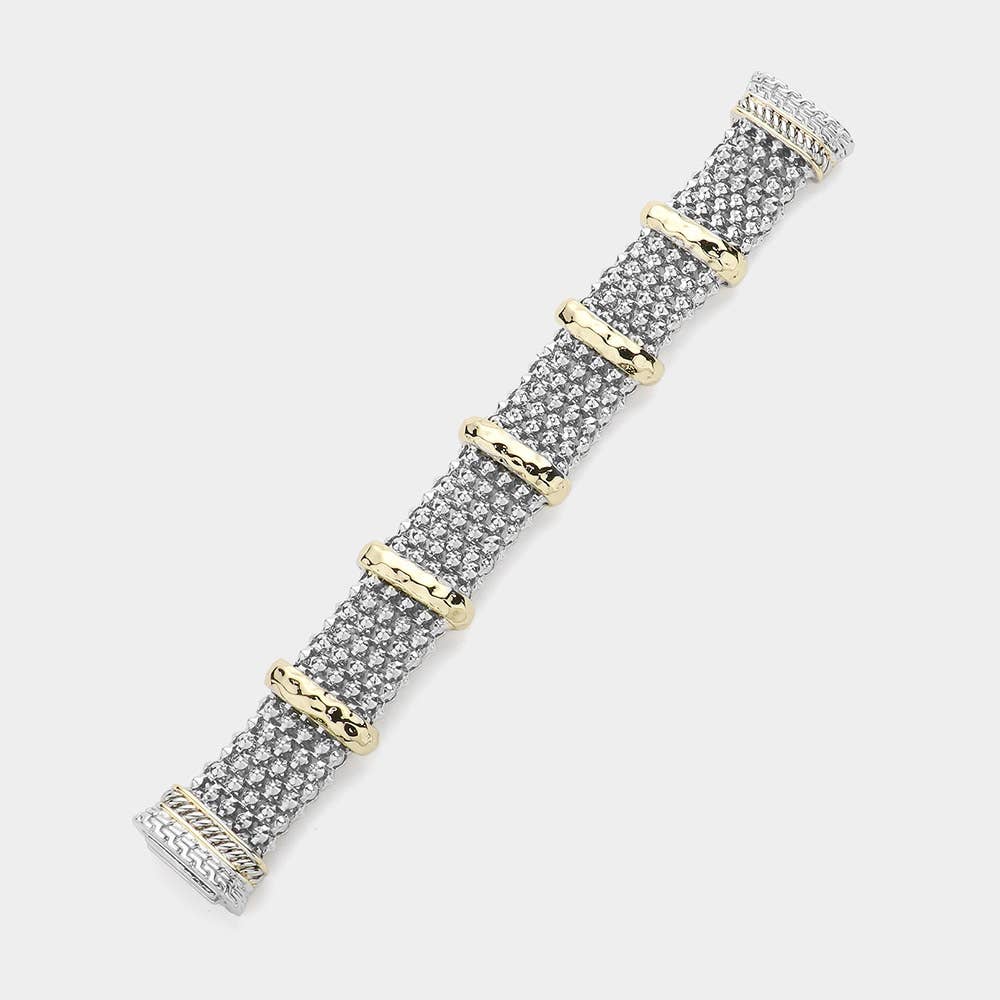 Two Tone Caviar Bold Bracelet