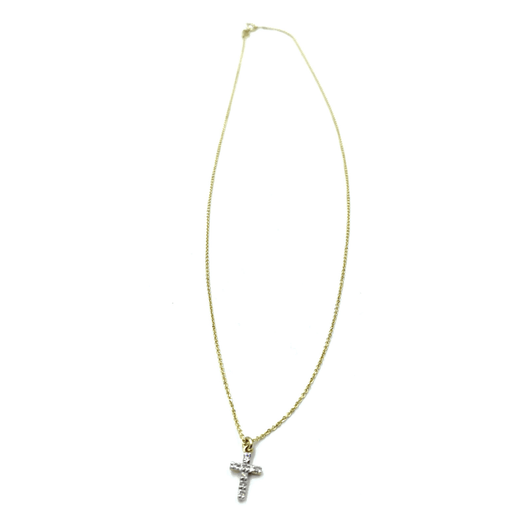 Erin Gray - Diamond Cross on 14k Gold Necklace
