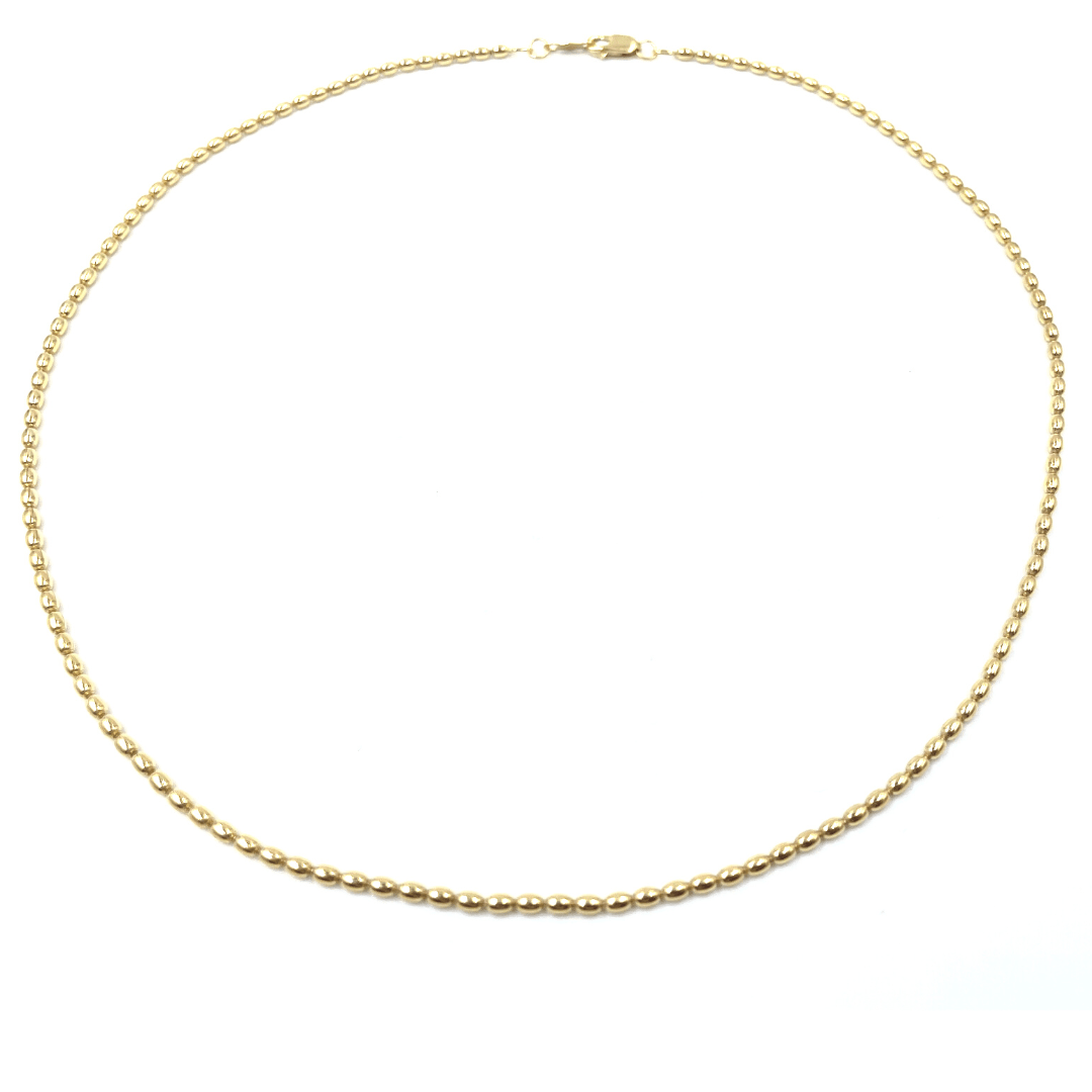Beaded Oval-Cut Necklace