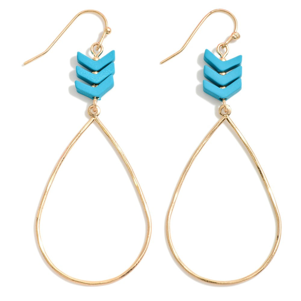 Chevron Teardrop Earrings
