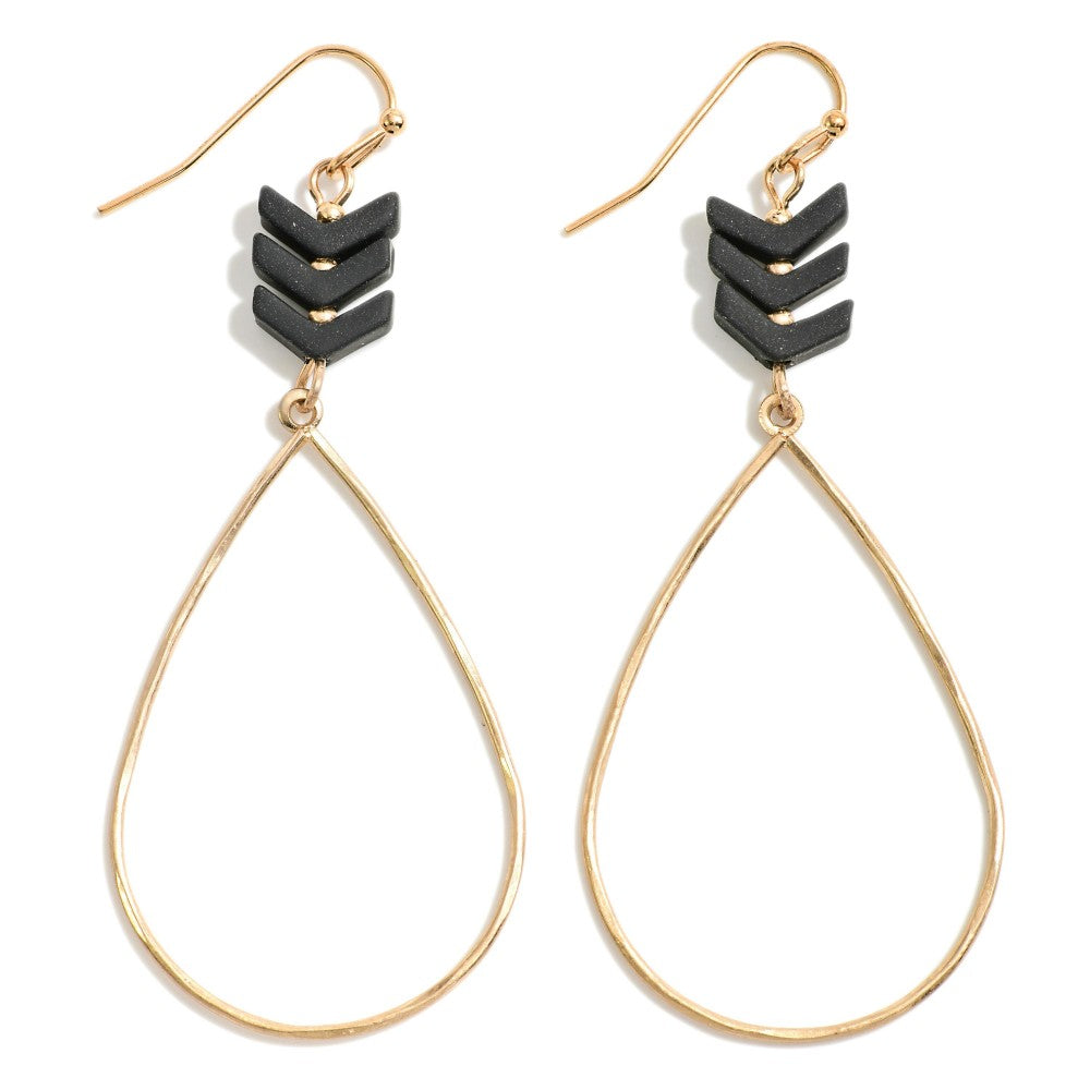 Chevron Teardrop Earrings