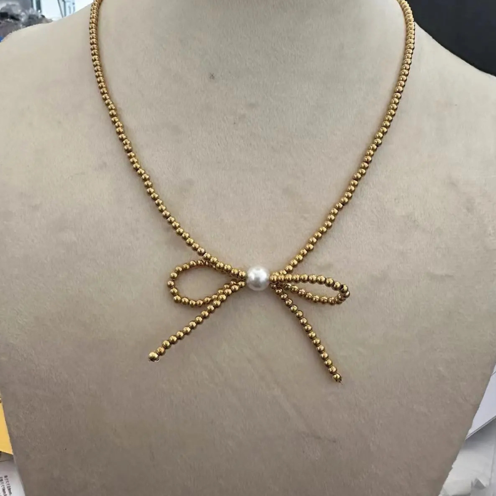 Farah 18k Gold Beaded Necklace