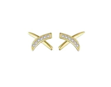 X Gold Vermeil and CZ Studs