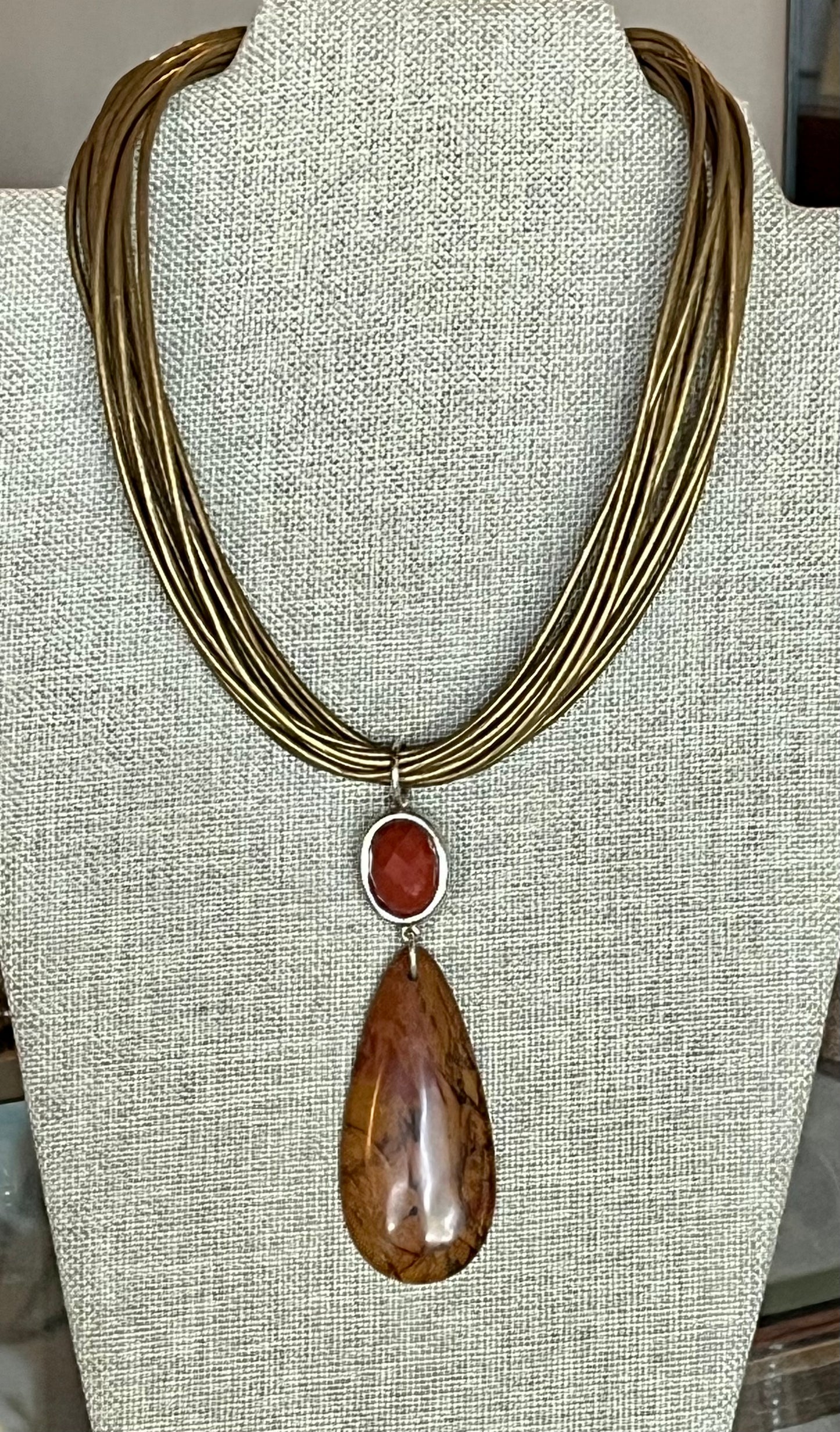 Simon Sebbag - Brown Jasper Pendant Necklace