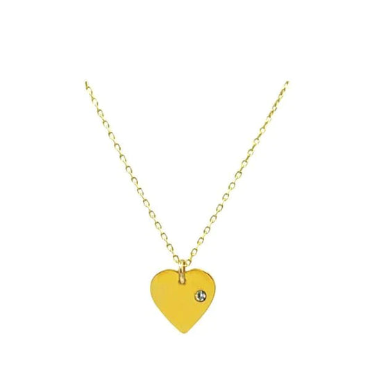 18K Gold Filled Heart with CZ