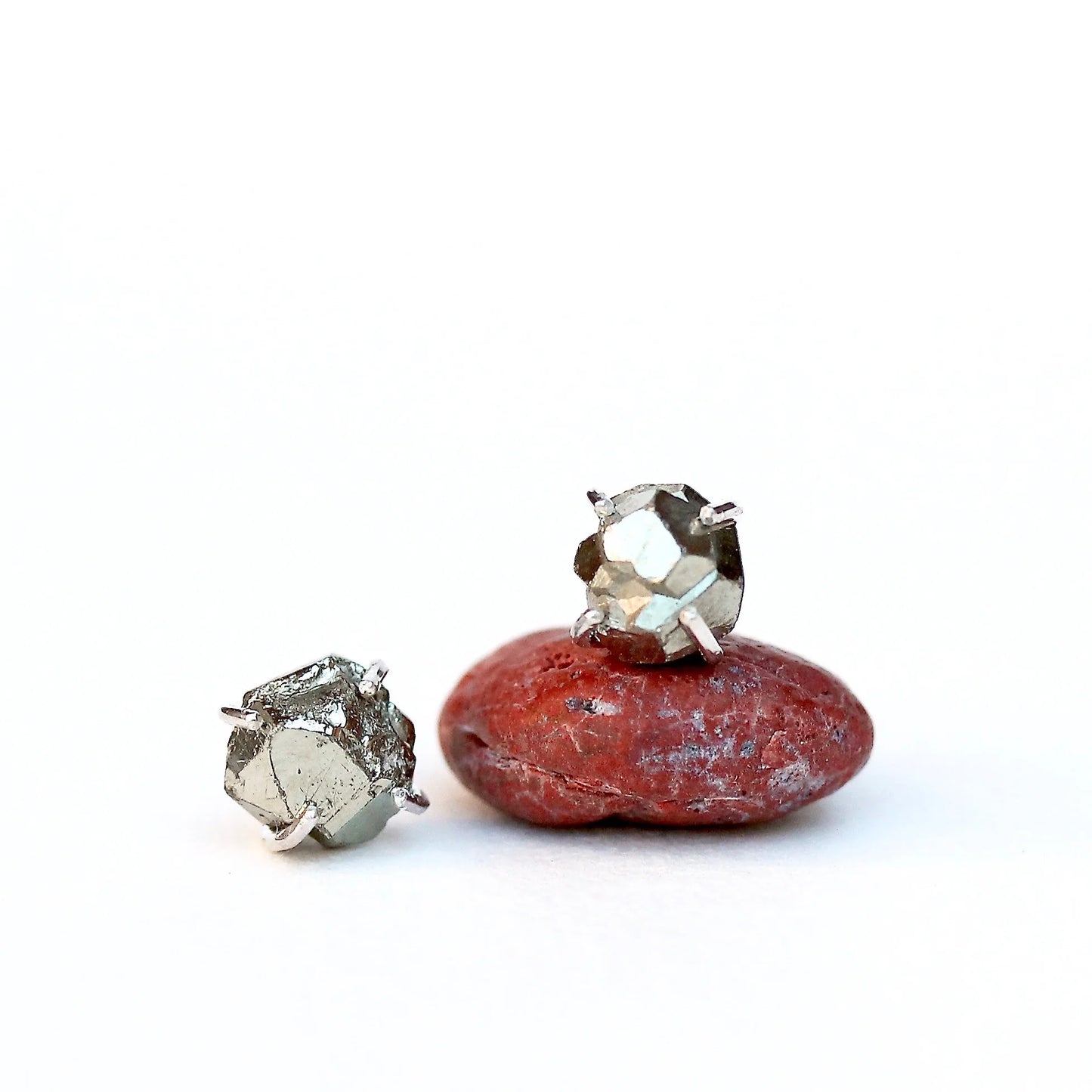 Raw Pyrite Studs