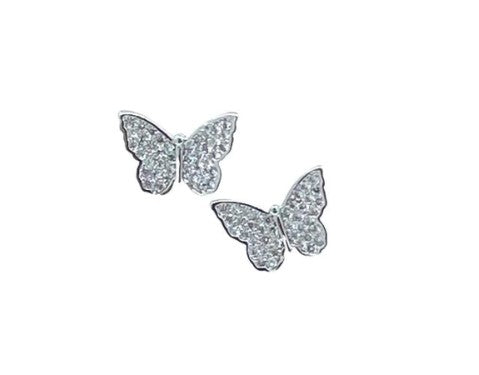 Pave Butterfly Studs