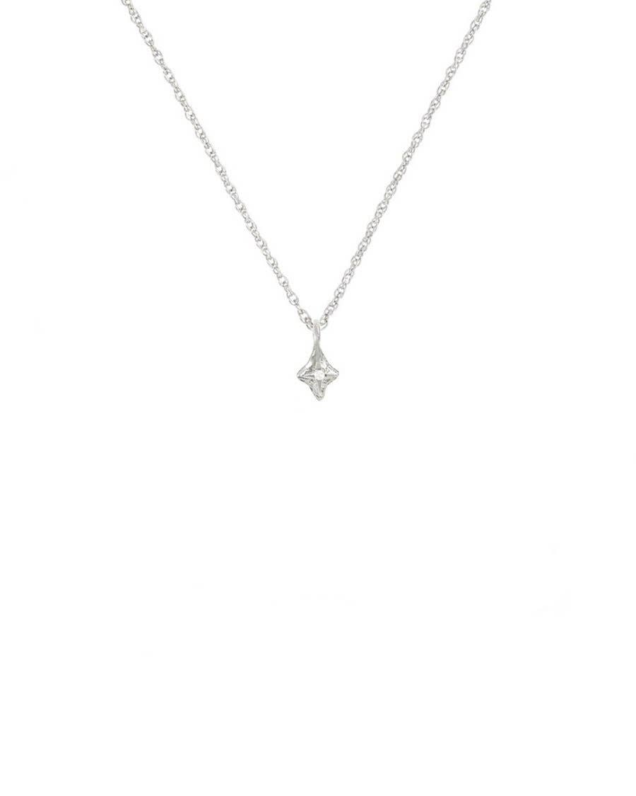 Sterling Silver North Star Diamond Necklace