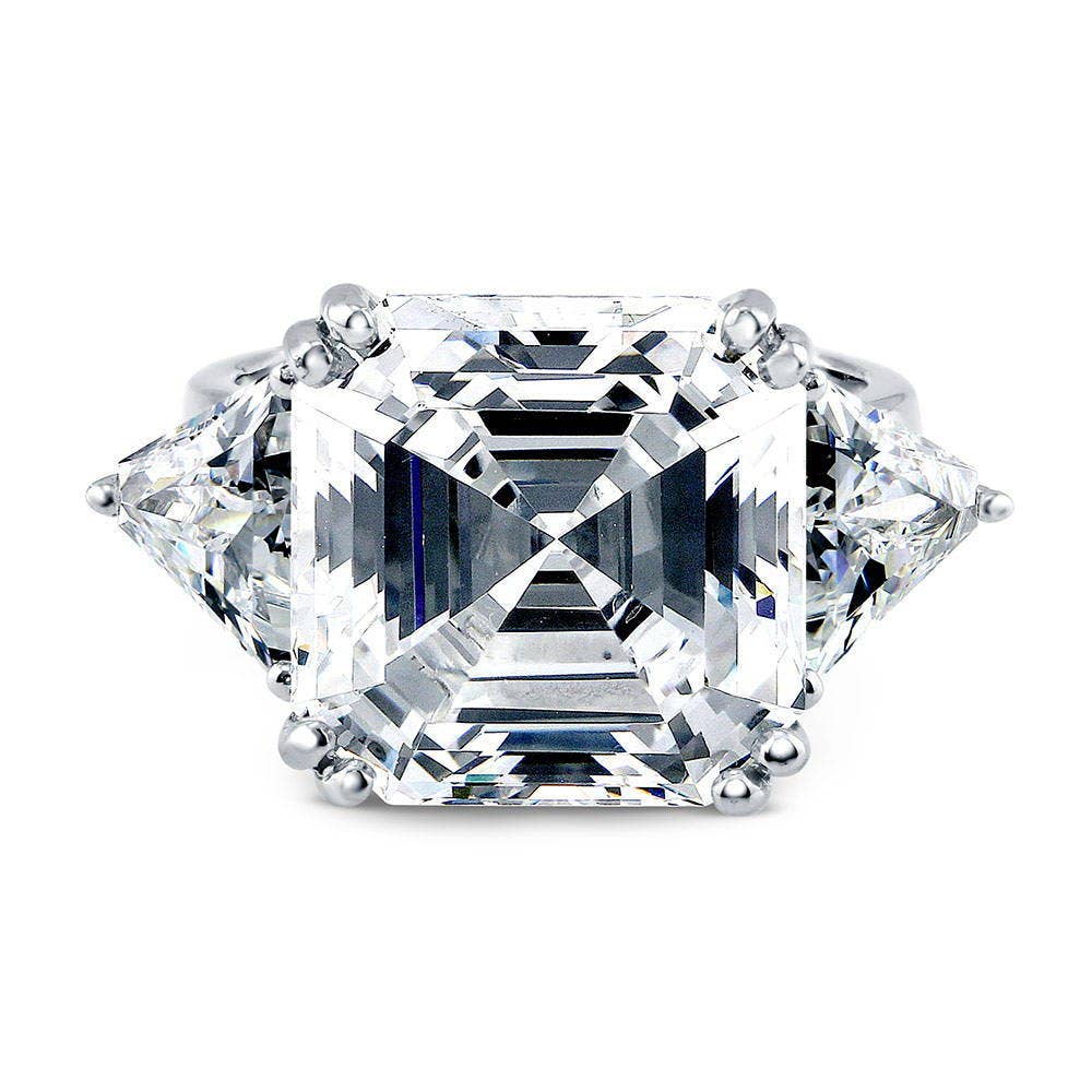 Large Asscher Cut CZ Travel Ring