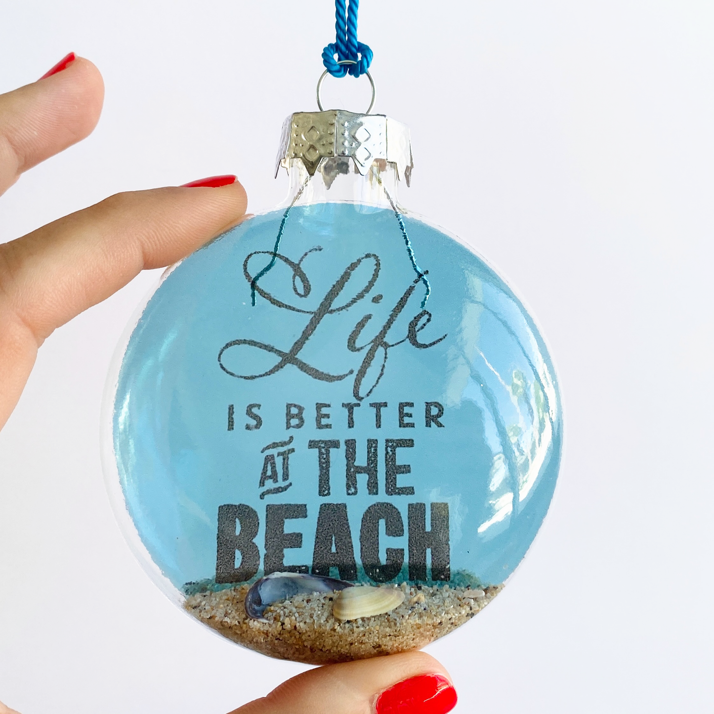 Life is Better At The Beach (With Sand Inside!) Ornament