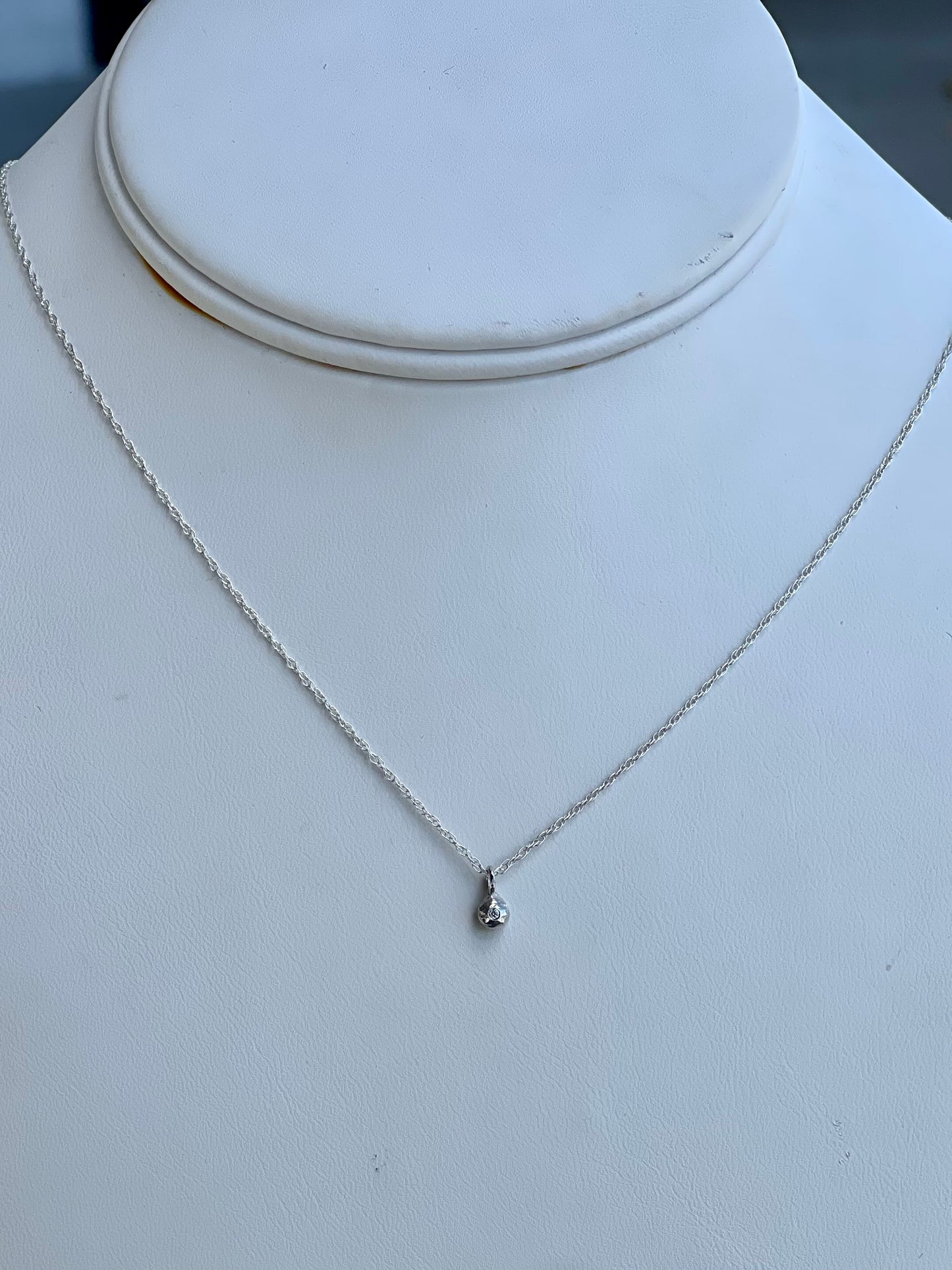 Sterling Silver Diamond Necklace