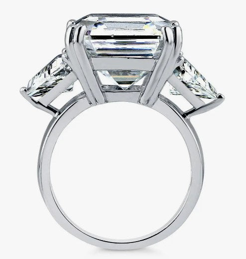 Large Asscher Cut CZ Travel Ring