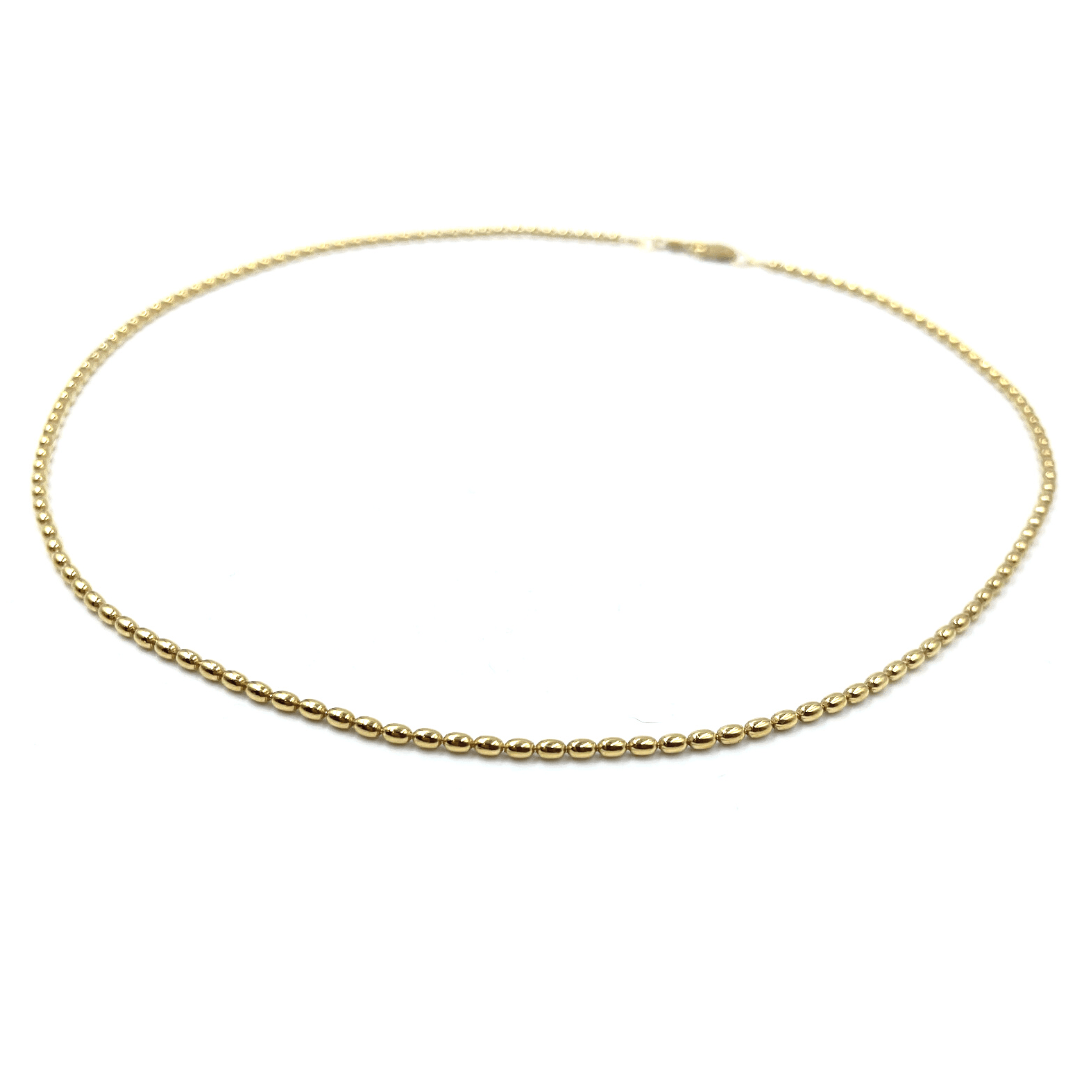 Beaded Oval-Cut Necklace
