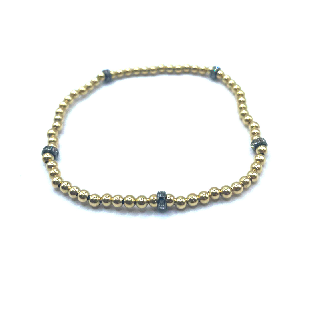 Karma 14k Gold Filled Glitter Bracelet: 7 inch