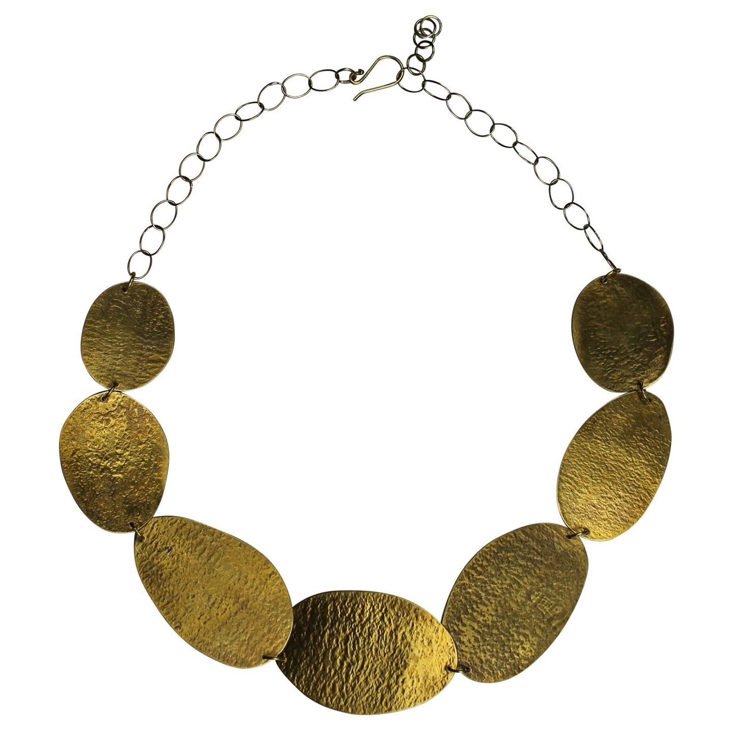 Breigh Linked Oval Necklace, Brass